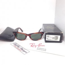 ขาย แว่น Rayban wayfarer made in USA สีกระน้ำตาล รุ่นแรกโลโก้เม็ดข้าวสาร เลนส์ขนาดกว้าง 50 มม สภาพนางฟ้า